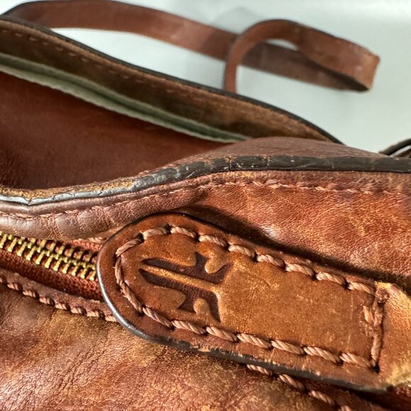 FRYE Brown Leather Crossbody Bag - Picture 9 of 14